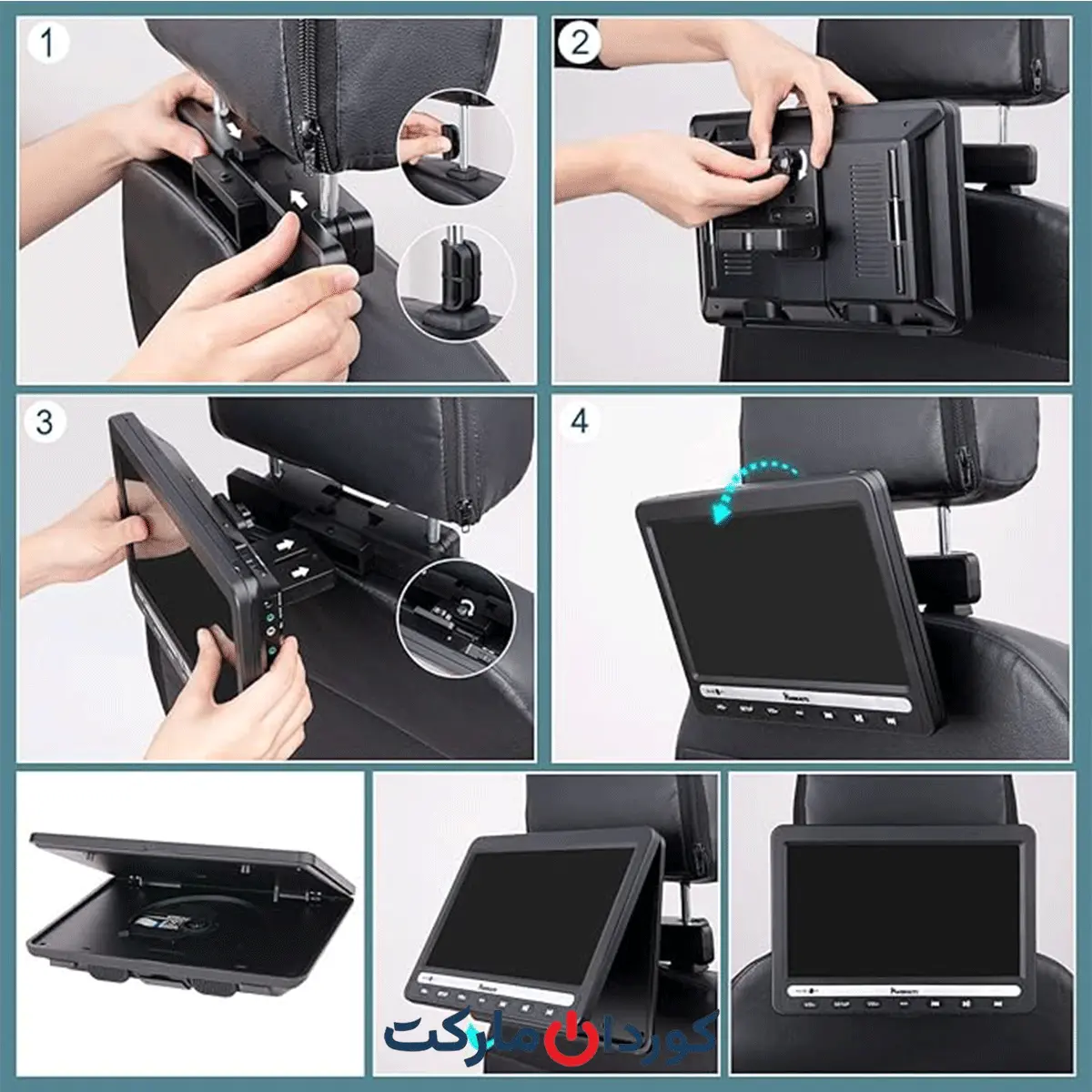 مانیتور صندلی عقب دو عددی DVD پلیر naviskauto مدل bn1037b-n1 - Image 9