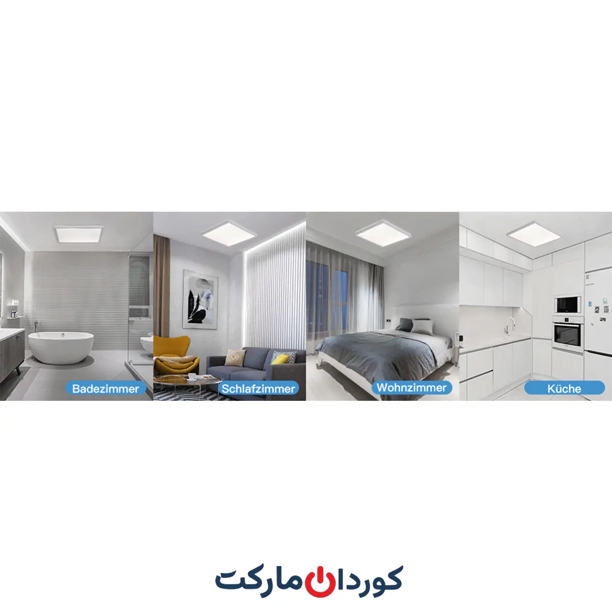 چراغ سقفی مربع پرنور 18 وات اولترا تین 30سانت نازک 25میل کنترل دارULTRA-THIN - Image 2