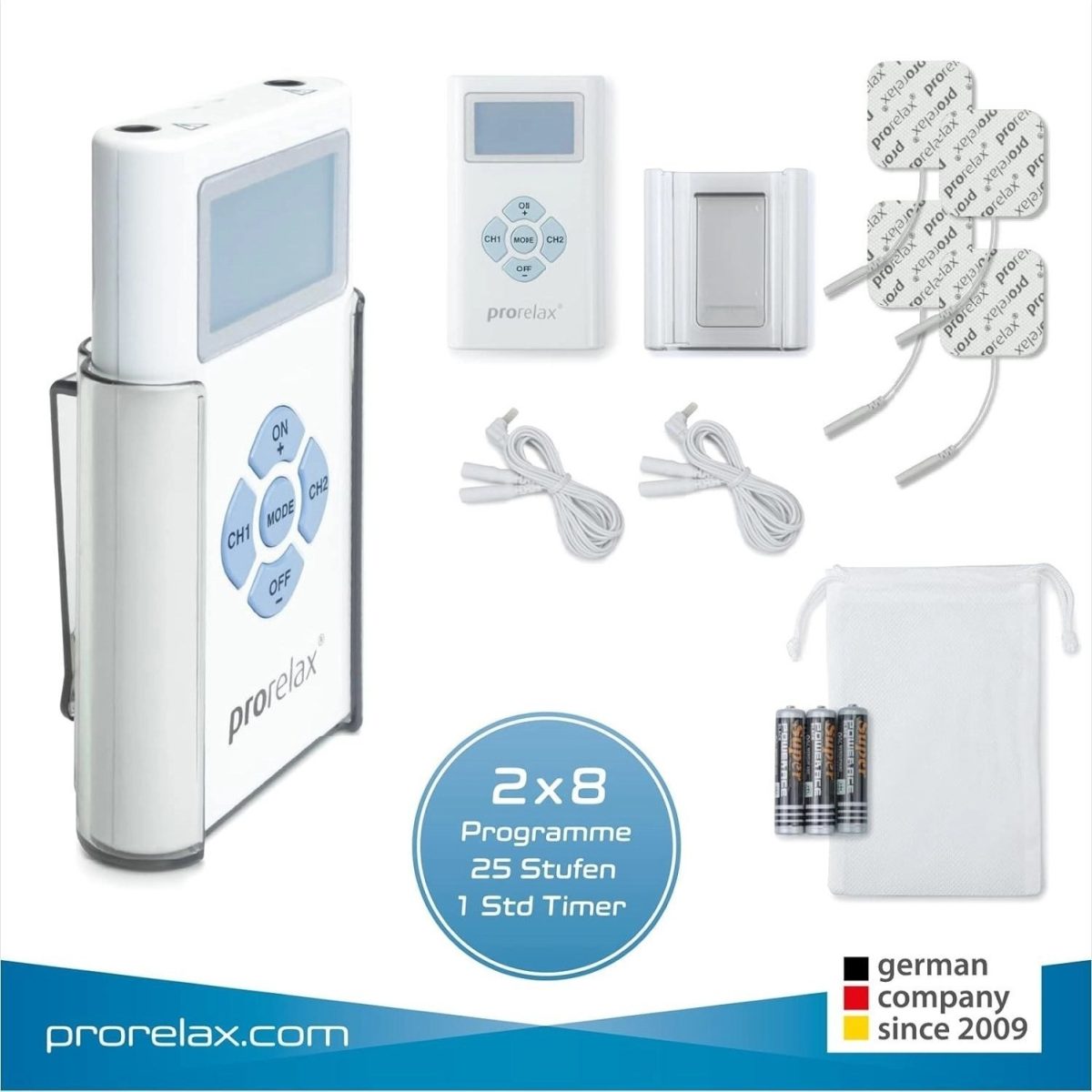 دستگاه الکتروتراپی پرورِلاکس PRORELAX مدل TENS + EMS Duo آلمانی
