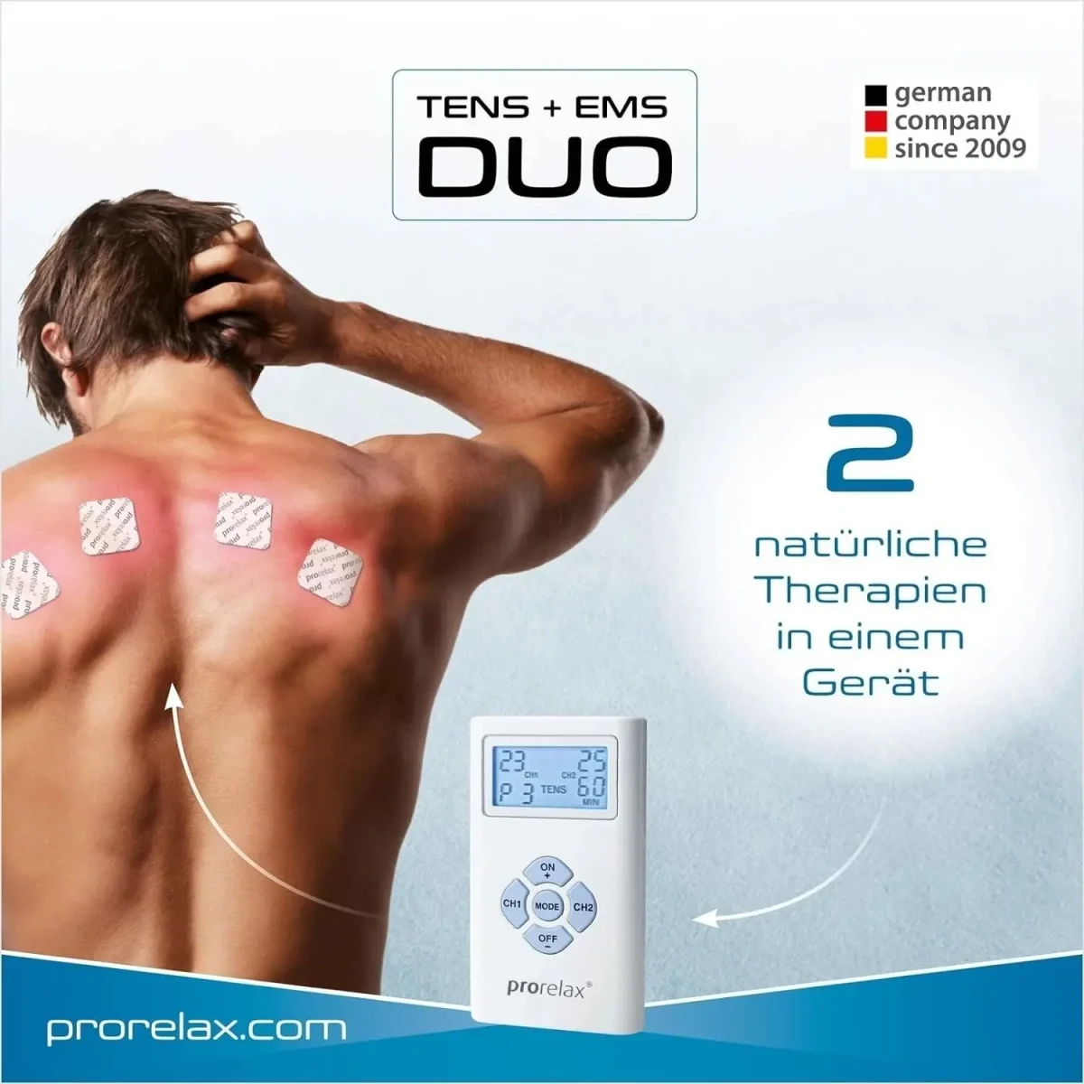 دستگاه الکتروتراپی(فیزیوتراپی) پرورِلاکس آلمان PRORELAX TENS + EMS Duo - Image 5