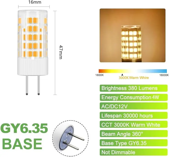 مجموعه 4 عددی لامپ های LED ولت 4 مدل E14T2878 - Image 2