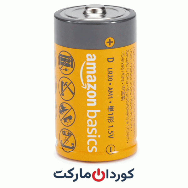 باتری‌های سایز D آلکالاین Alkaline همه منظوره AmazonBasic 1.5 v