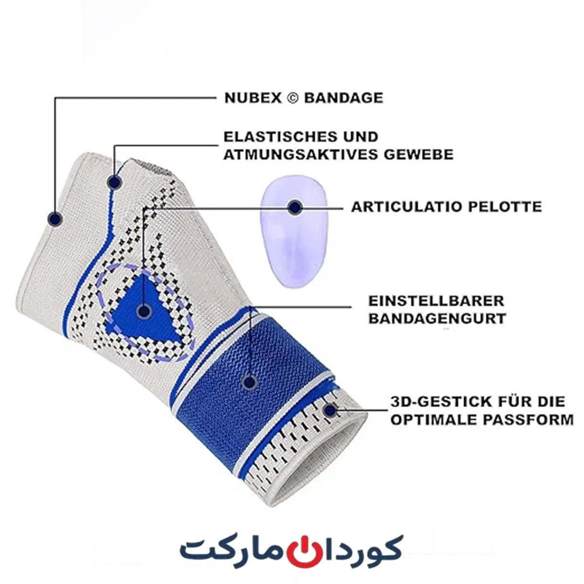 بانداژ مچ دست نوبکس Nubex آلمانی
