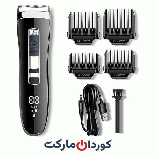 ماشین اصلاح مو مردانه بی صدا با 4 سایز شانه