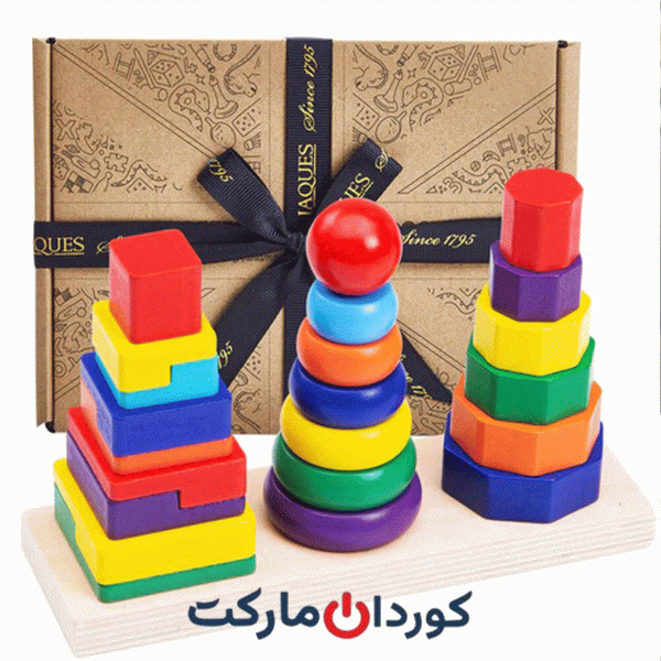 پازل چوبی jacques برای چیدن رنگ‌ها برای کودک +3