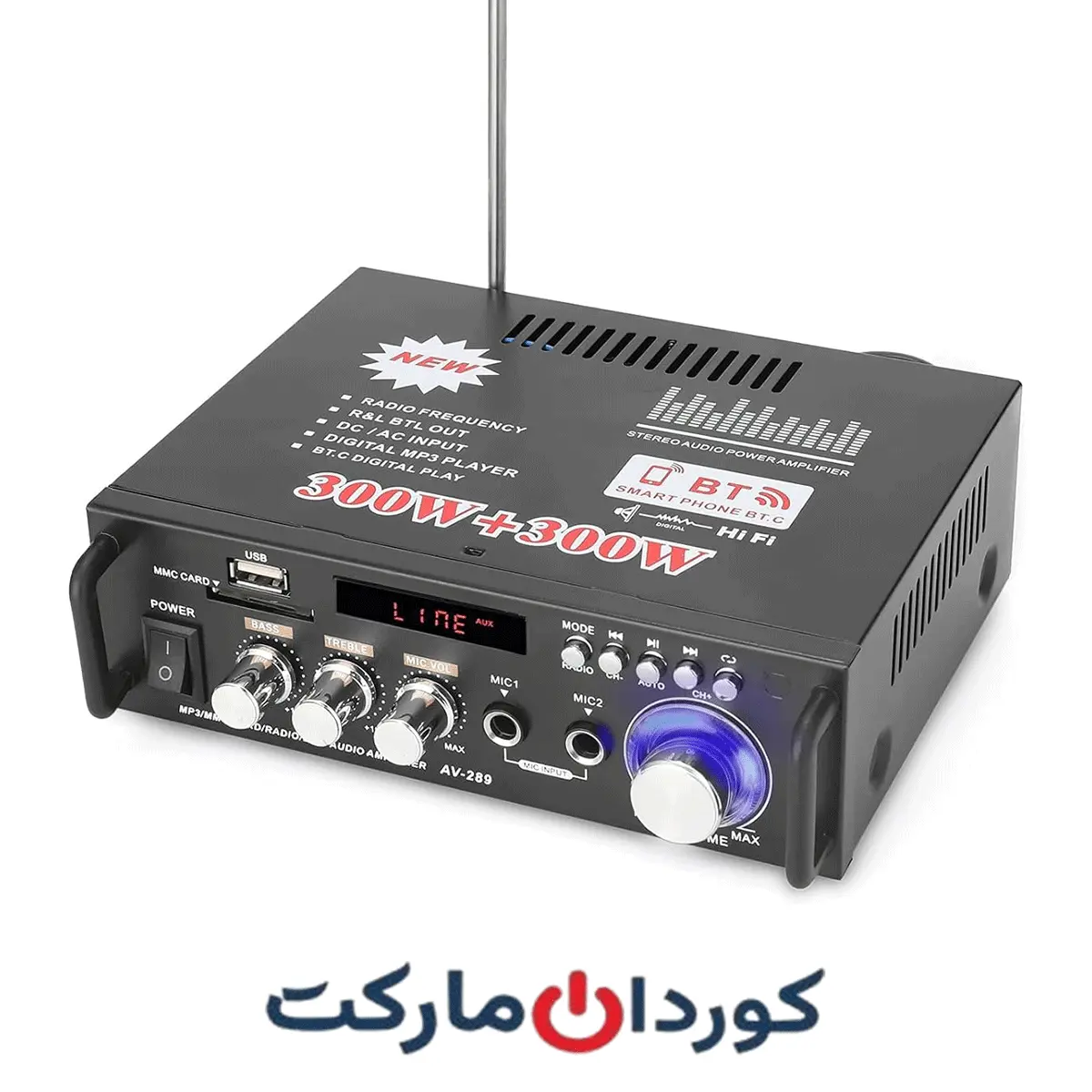 آمپلی فایر بلوتوث HiFi کارائوکه 600W AV-289 - Image 7