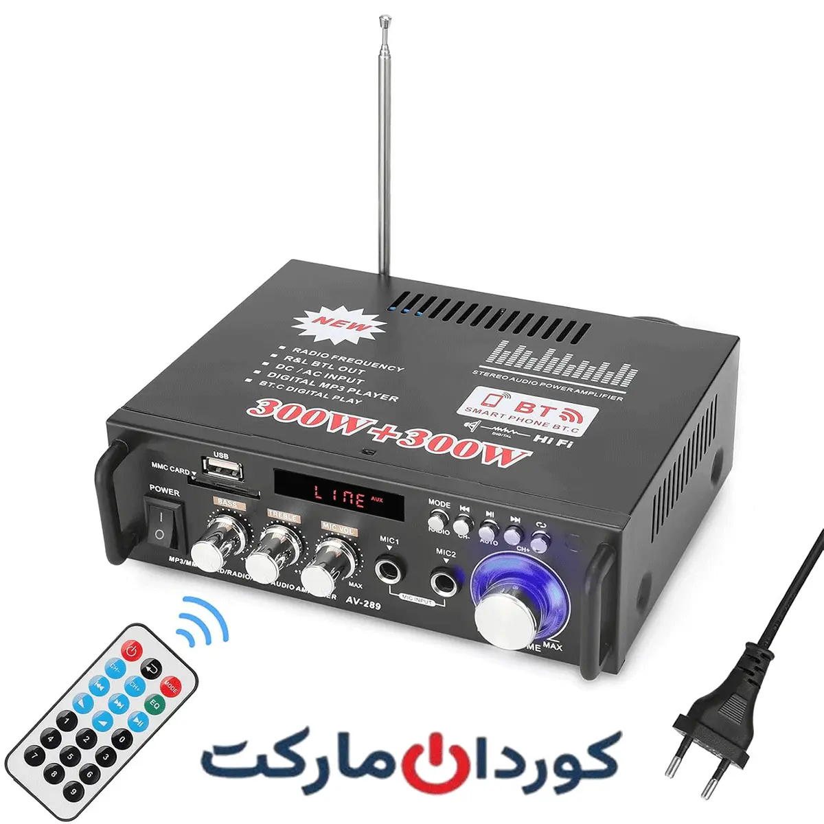 آمپلی فایر بلوتوث HiFi کارائوکه 600W AV-289 - Image 8