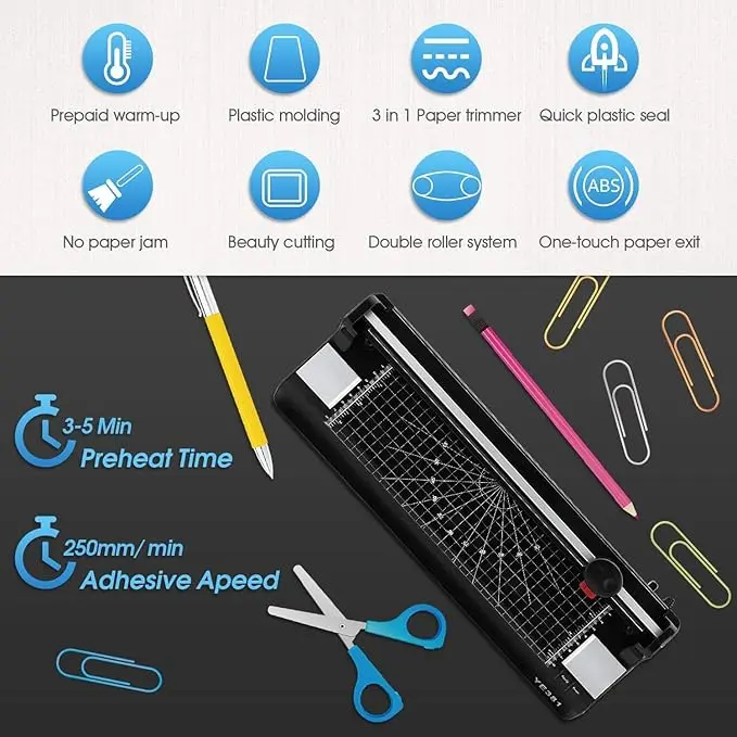 دستگاه لمینت و کاتر Eficentline A3 برش گوشه گرد، برش کاغذ - Image 3