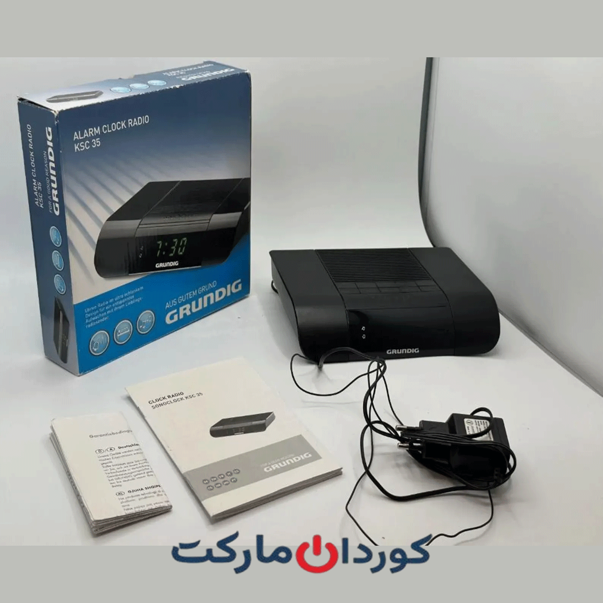 رادیو ساعت گروندیک آلمانGrundig KSC 35 (تیونر FM) با عملکرد تایمر خواب مشکی کد (39874) - Image 2