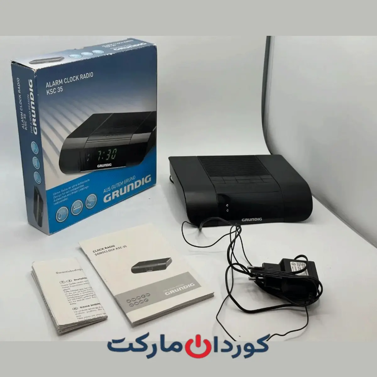رادیو ساعت گروندیک آلمانGrundig KSC 35 (تیونر FM) با عملکرد تایمر خواب مشکی کد (39874) - Image 2