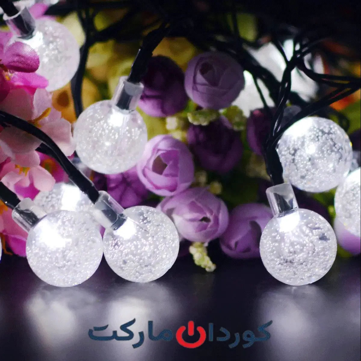 ریسه حبابی با پنل خورشیدی 19 گلوب توپ مناسب برای فضای باز