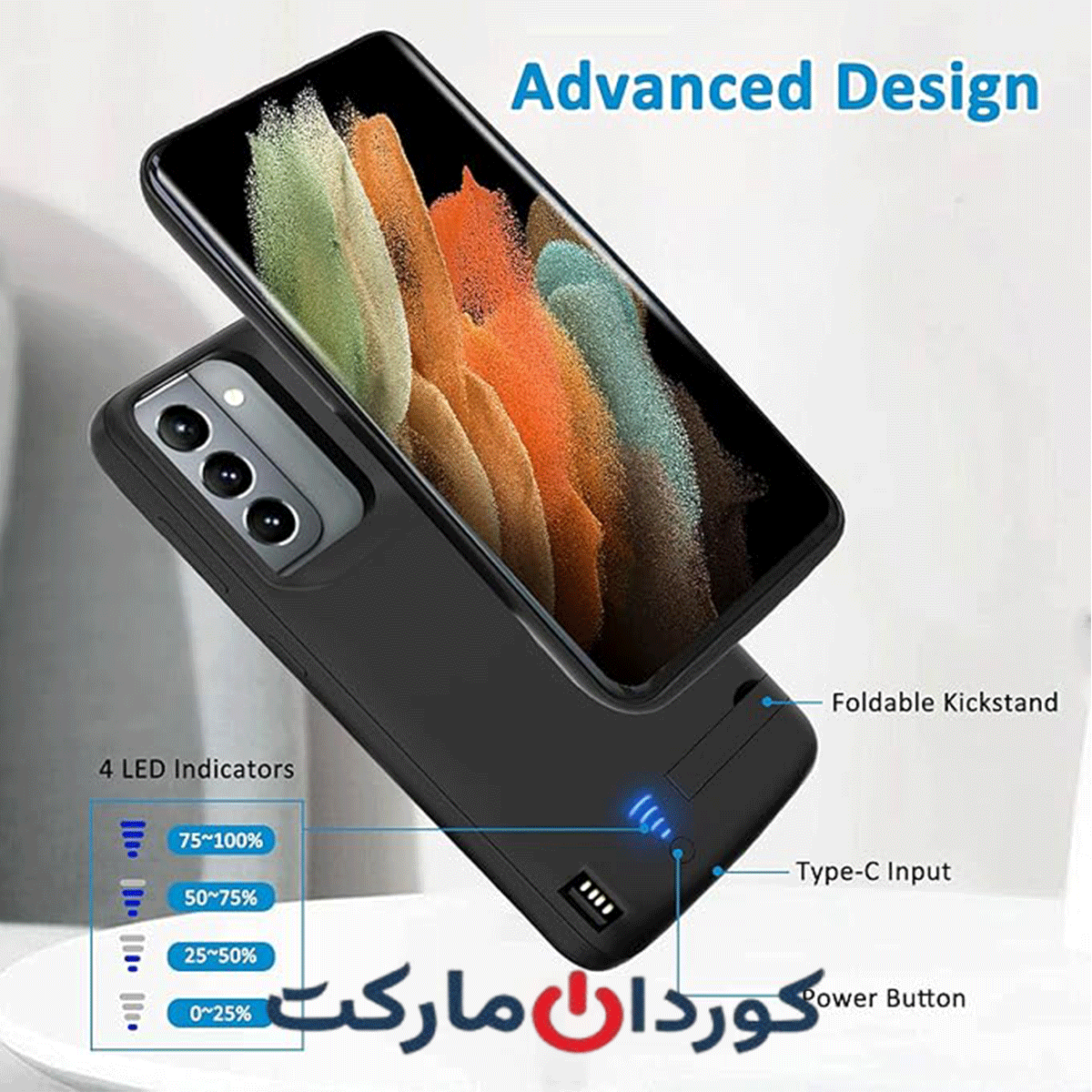 قاب باتری Gladgogo برای 4800mAH - GALEXY s22 - Image 8