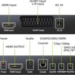 مبدل و سوئیچ SCART+HDMI به HDMI HD مشکی 1080P720P (6)