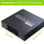 مبدل و سوئیچ SCART+HDMI به HDMI HD مشکی 1080P720P (8)