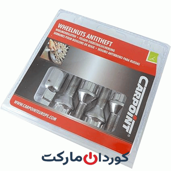 مجموعه 4 عددی پیچ و مهره چرخ قفل دار ضد سرقت Carpoint