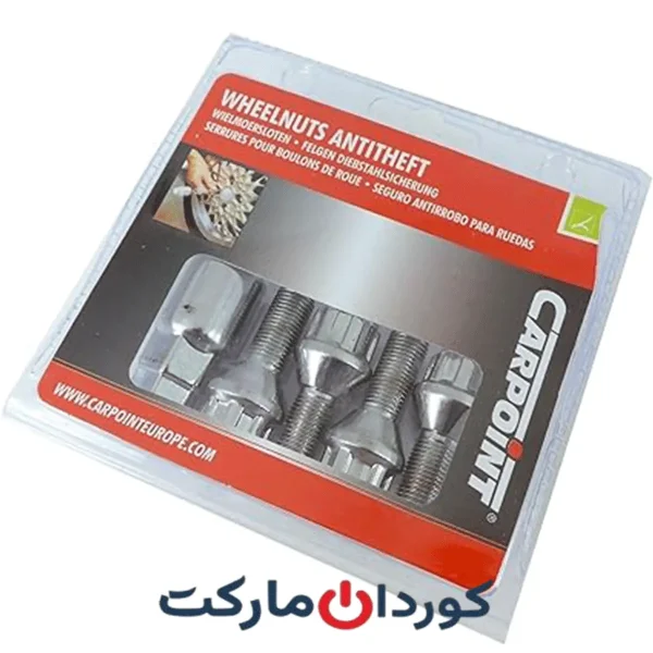 مجموعه 4 عددی پیچ و مهره چرخ قفل دار ضد سرقت Carpoint