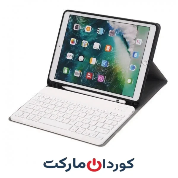 کیف کیبوردی برای آیپد همراه با کیبورد بلوتوثی بی سیم