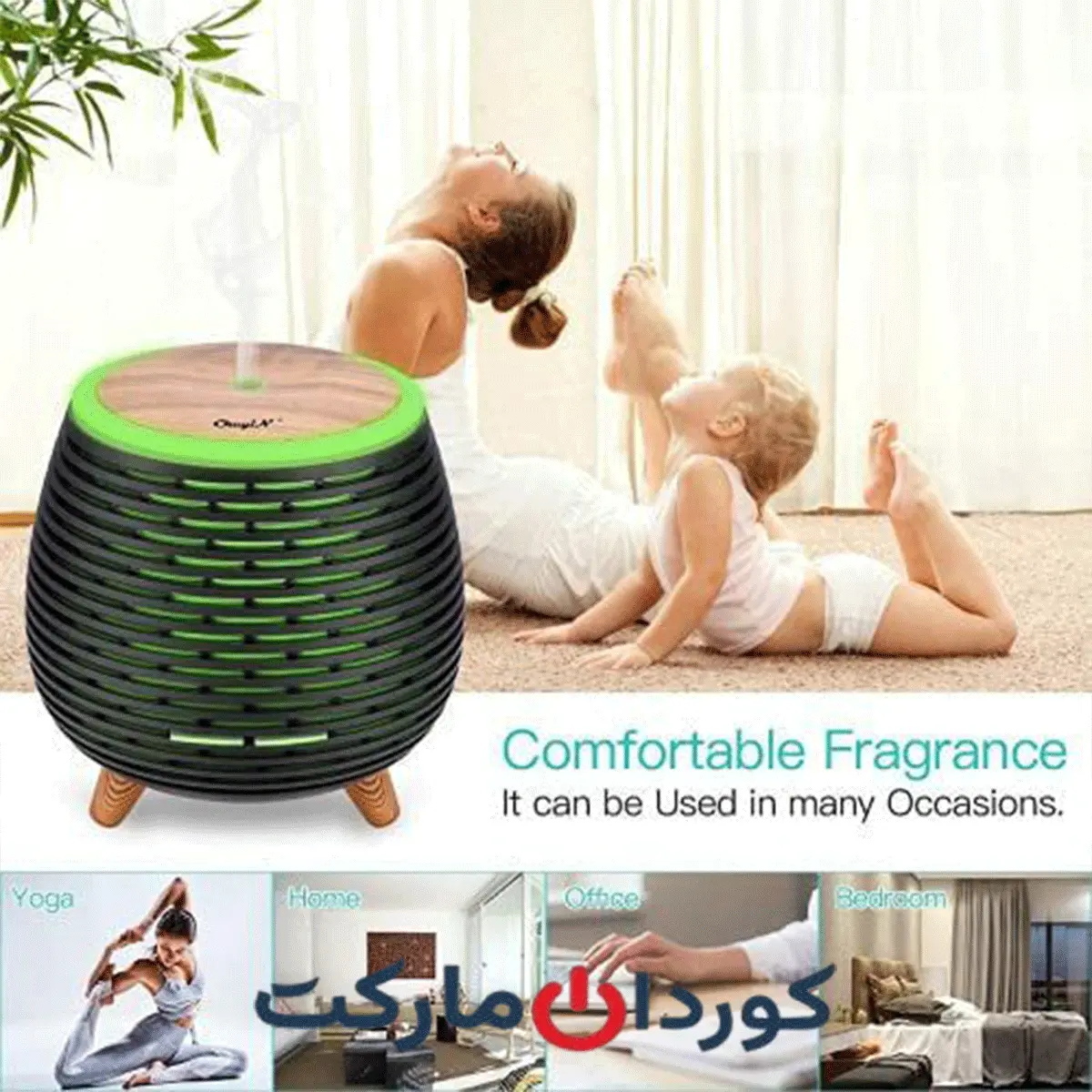 بخور و پخش کننده رایحه درمانیRGB دار CkeyiN - Image 3