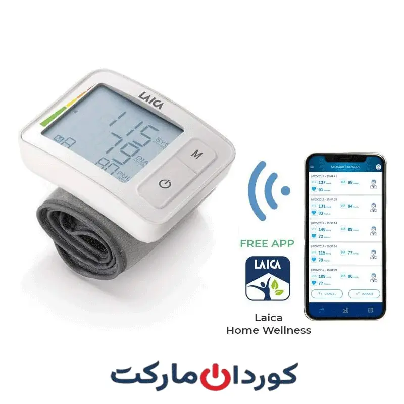 فشارسنج مچی لایکا ایتالیا Laica مدل BM7003 با قابلیت اتصال به گوشی همراه