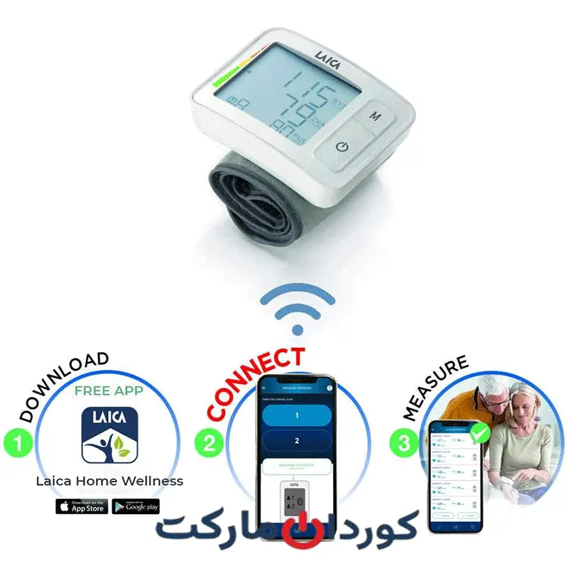فشارسنج مچی لایکا ایتالیا Laica مدل BM7003 با قابلیت اتصال به گوشی همراه - Image 2