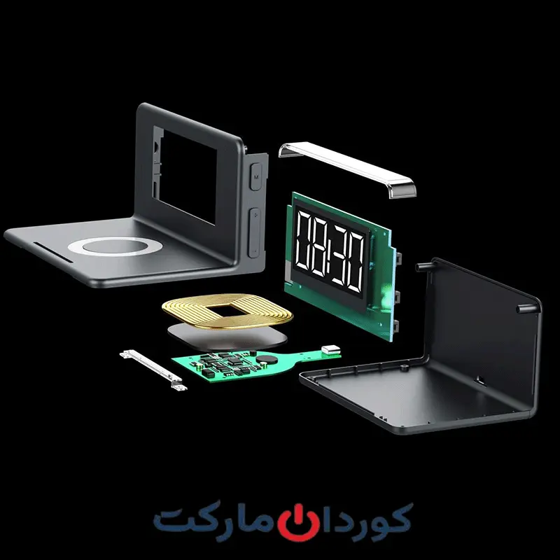 ساعت دیجیتالی وایرلس (شارژر بی سیم) رومیزری پوینتاچ POINTUCH مدل SY-W0241 -استوک کد (40788) - Image 10