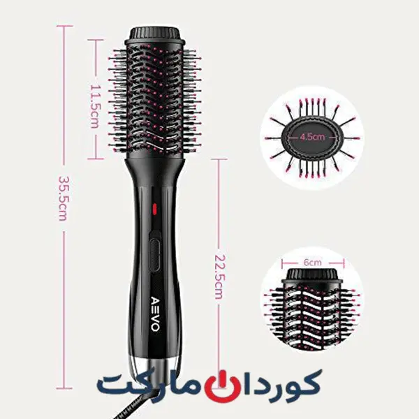 سشوار برس دار و حالت دهنده و حجم دهنده مو ایوو AEVO مدل EC201 - Image 3