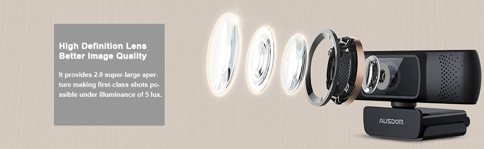 وب کم AUSDOM AF640 با کیفیت 1080P