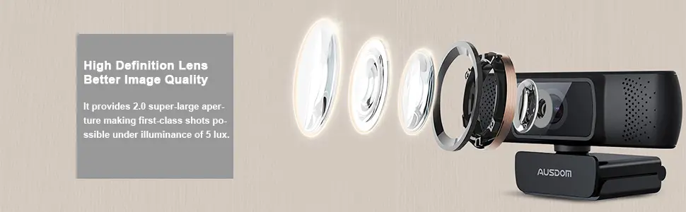 وب کم AUSDOM AF640 با کیفیت 1080P
