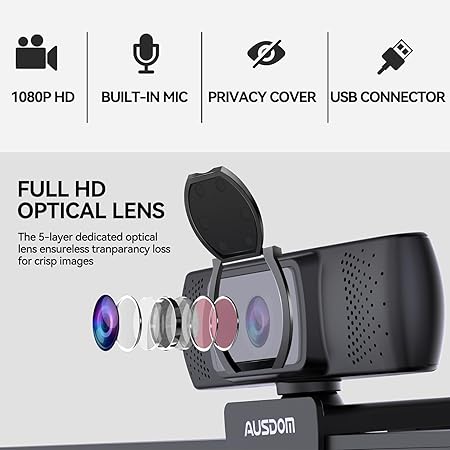 وب کم AUSDOM AF640 با کیفیت 1080P - Image 4