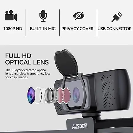 وب کم AUSDOM AF640 با کیفیت 1080P - Image 4