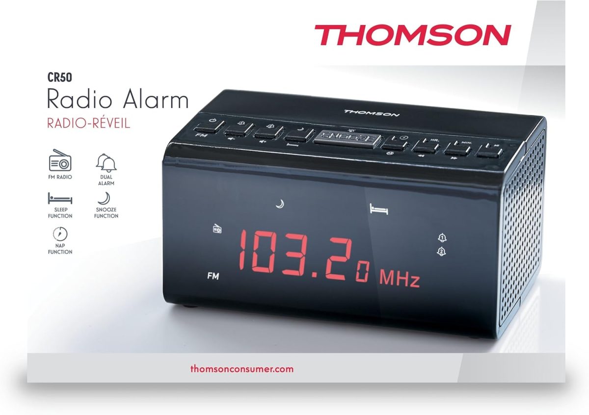 رادیو ساعت قابل حمل تامستون Thomson مدل CR50 - Image 3