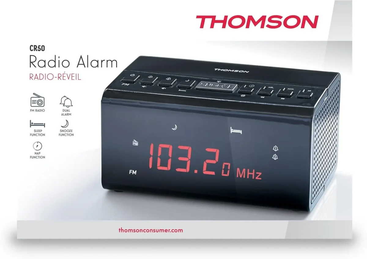 رادیو ساعت قابل حمل تامستون Thomson مدل CR50 - Image 3