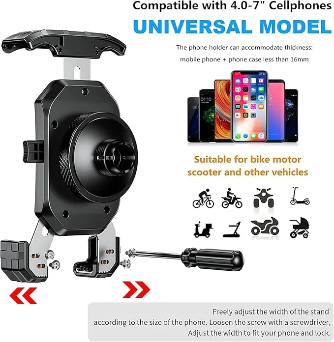 پایه نگهدارنده گوشی موتور سیکلت KEWIG مدل MI4C
