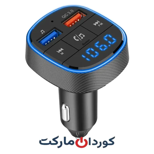 شارژر فندکی و گیرنده ی بلوتوث خودرو Kociso مدل BC57 کد (41349)