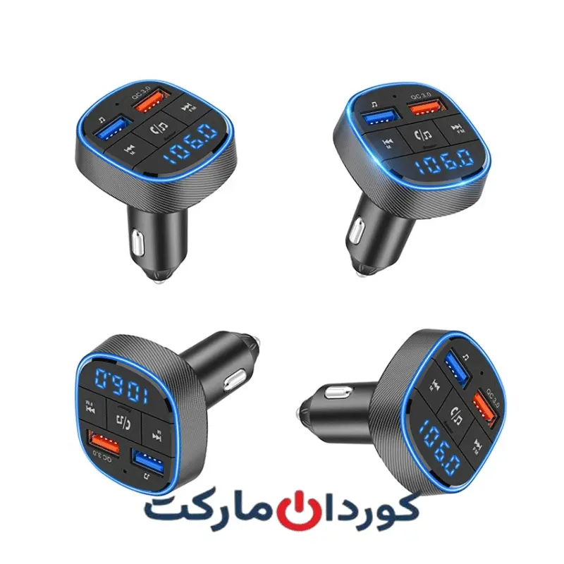 شارژر فندکی و گیرنده ی بلوتوث خودرو Kociso مدل BC57 کد (41349) - Image 2