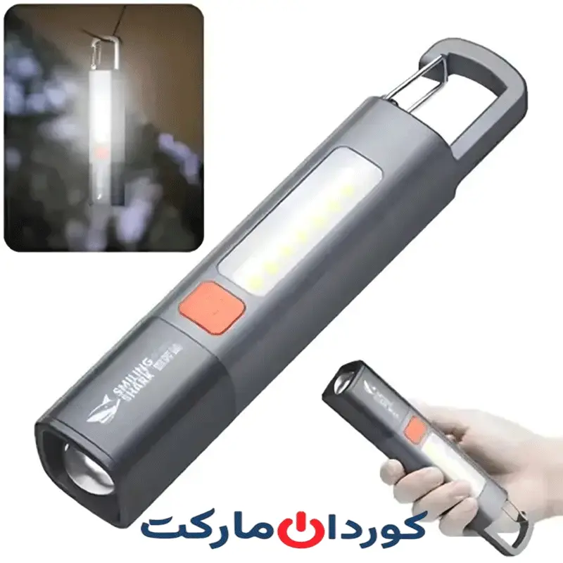 چراغ قوه شارژی ضدآب 1200 میلیآمپرساعت smiling shark SD-1023 - Image 16