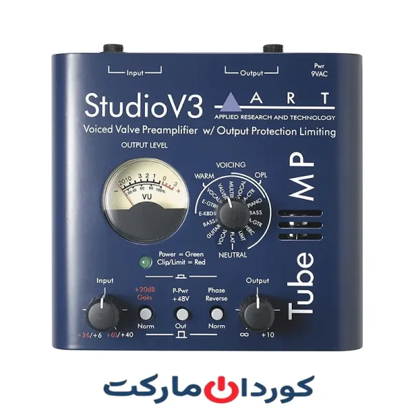 آمپلی فایر ART Pro Audio Tube MP Studio V3 با قابلیت Voiced Valve و محدود کننده حفاظت خروجی