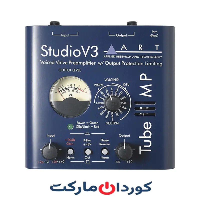 آمپلی فایر ART Pro Audio Tube MP Studio V3 با قابلیت Voiced Valve و محدود کننده حفاظت خروجی