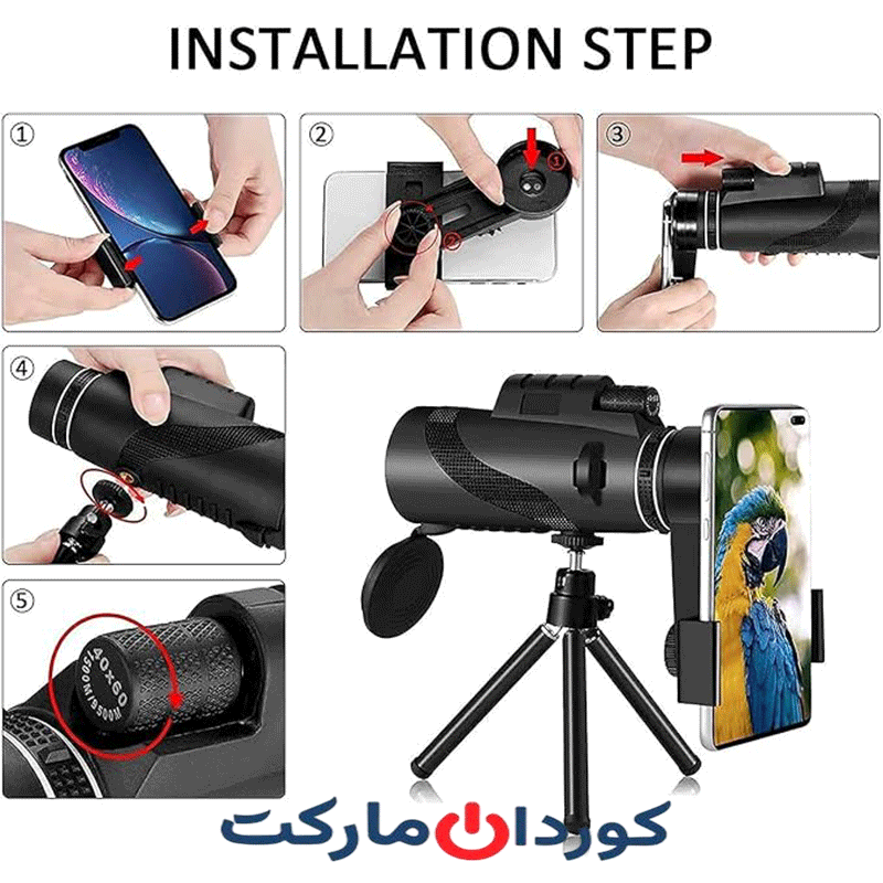تلسکوپ و دوربین تک چشمی با وضوح بالا 40X60 - Image 3