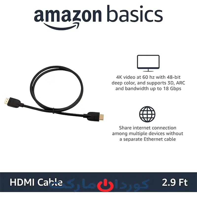 کابل HDMI آمازون بیسیکس Amazon Basics 4K@60Hz - Image 2