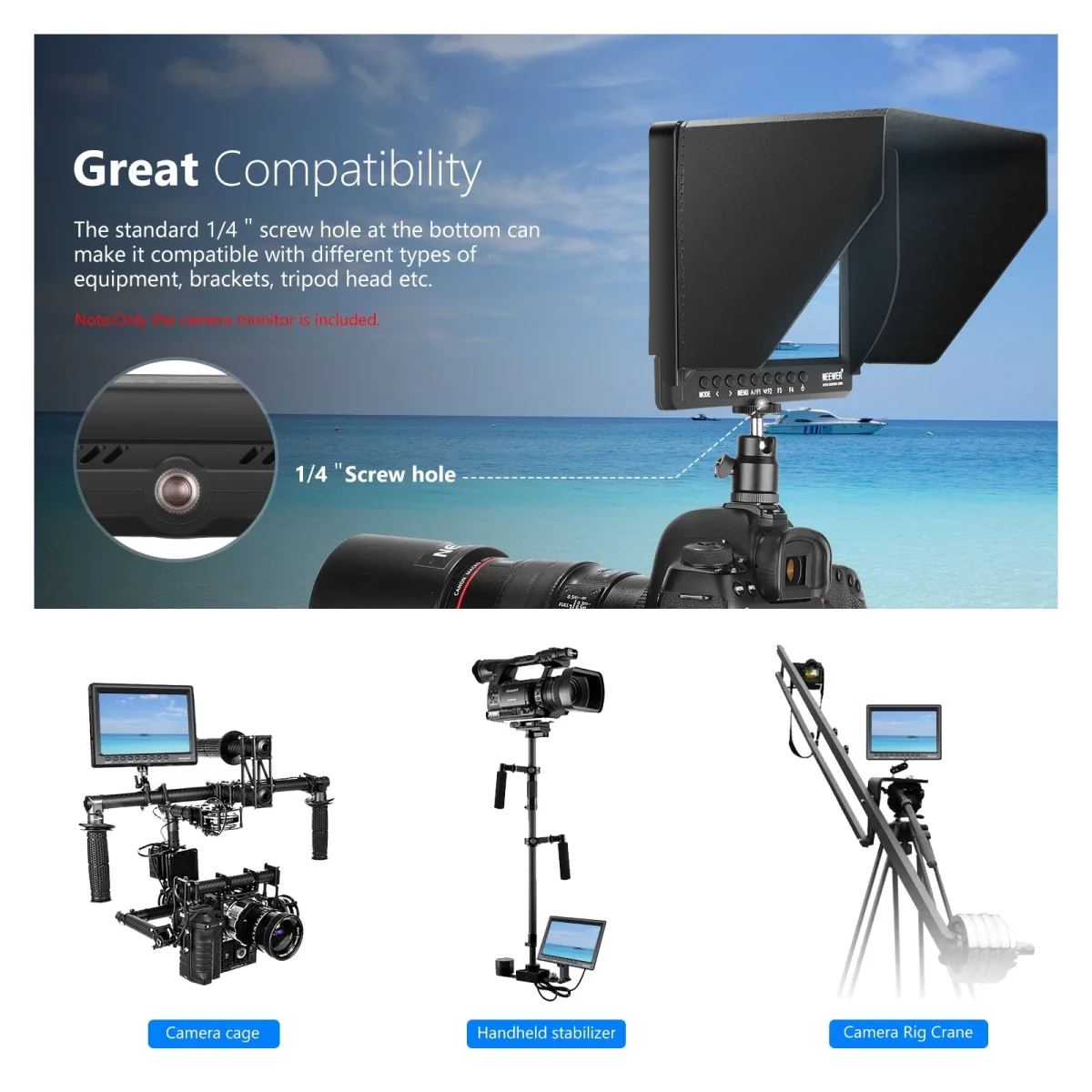 مانیتور میدانی دوربین HD 7 اینچی NEEWER F100 - Image 4