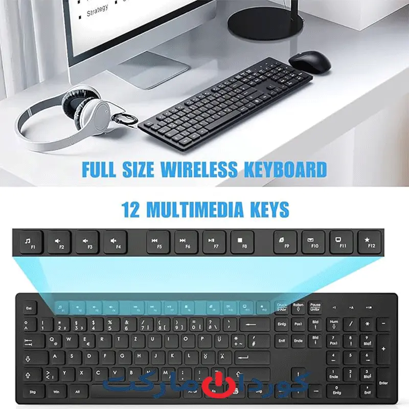 ست ماوس و کیبورد بی سیم مدل G9300 - Image 3