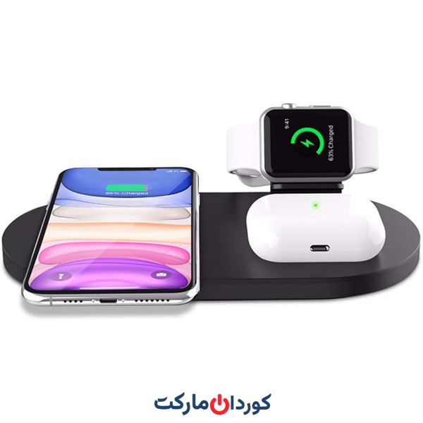 ایستگاه شارژر سه کاره مدل A04 - سفید