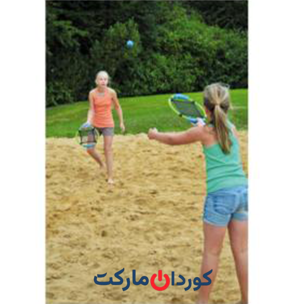 بازی تامبورینو با ۲ سافتبال آبی و سبز HUDORA Tamburino