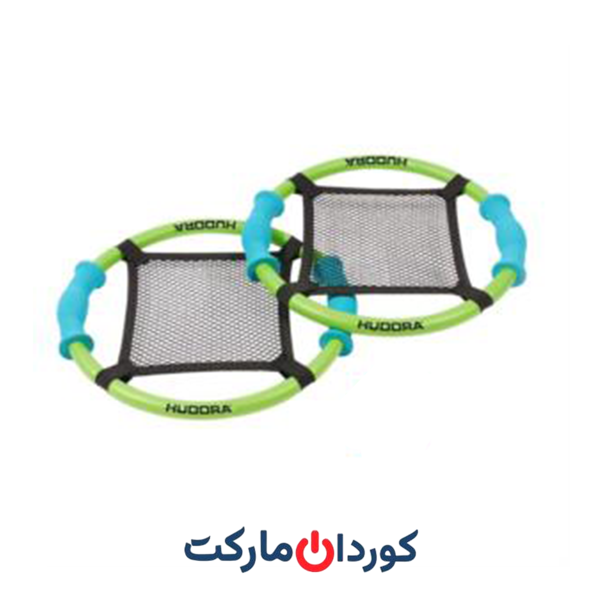 بازی تامبورینو با ۲ سافتبال آبی و سبز HUDORA Tamburino