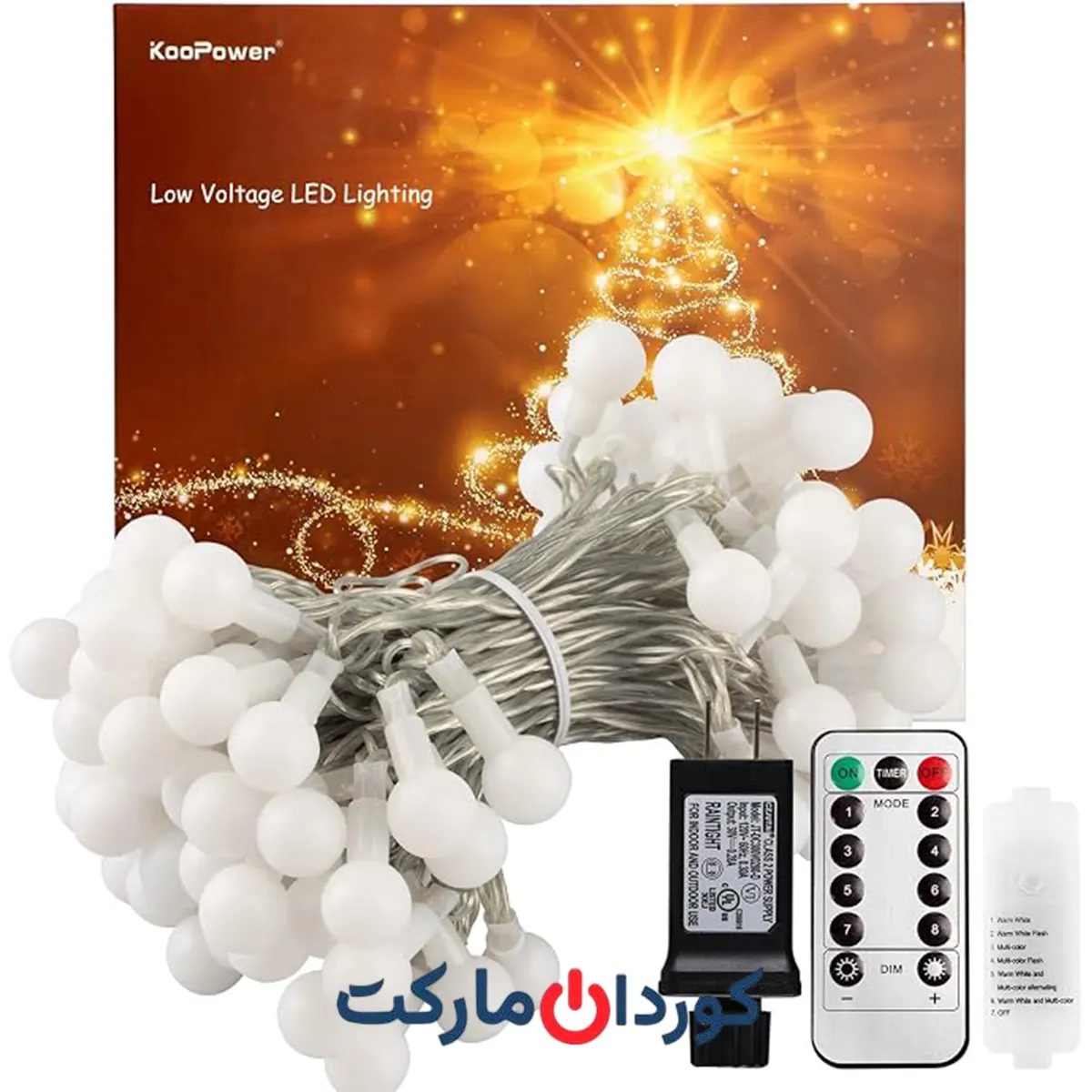 ریسه / چراغهای LED کروی 100 عددی koopower کوپاور - Image 4