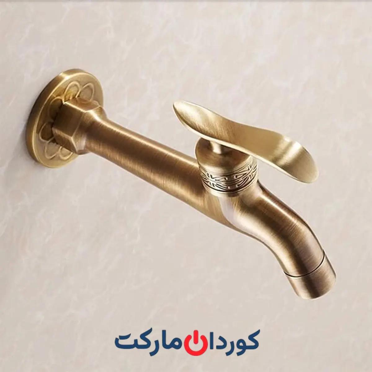 شیر آب دیواری برنجی - Image 6