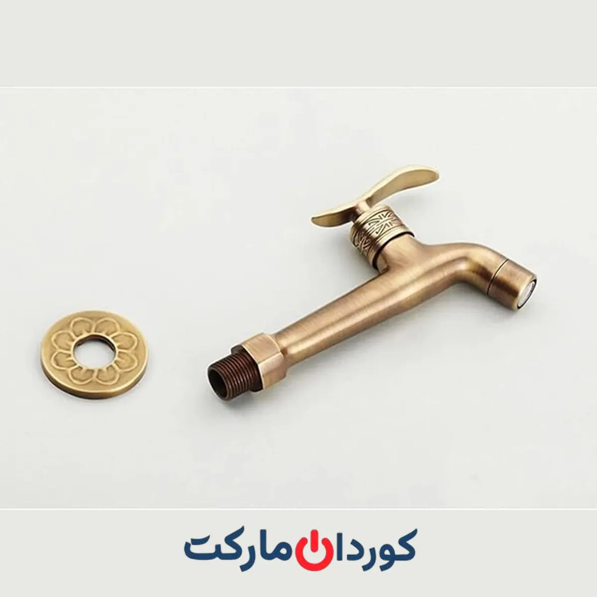 شیر آب دیواری برنجی - Image 3