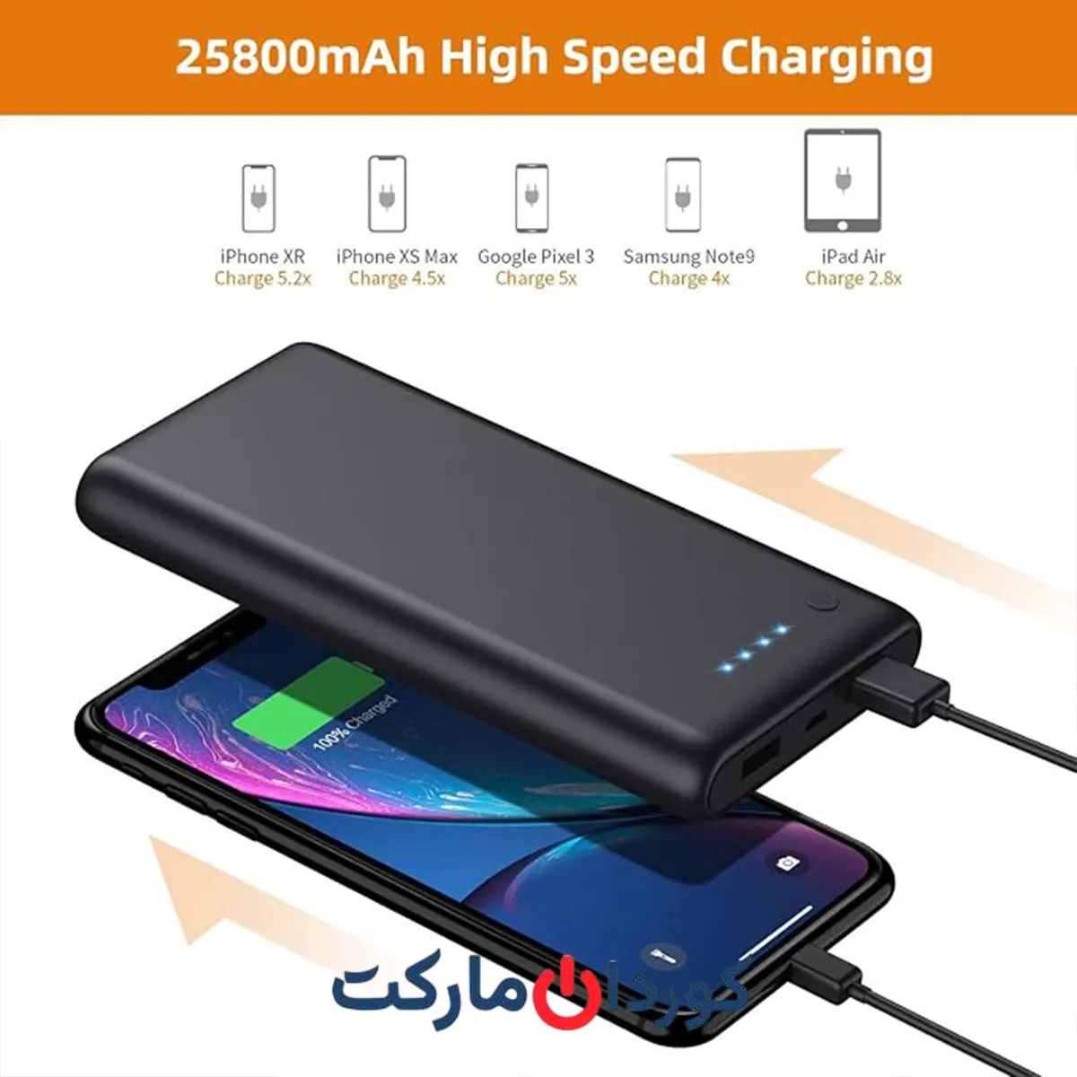 پاوربانک 26800 میلی آمپر مدل HX160Y1 - استوک - Image 3