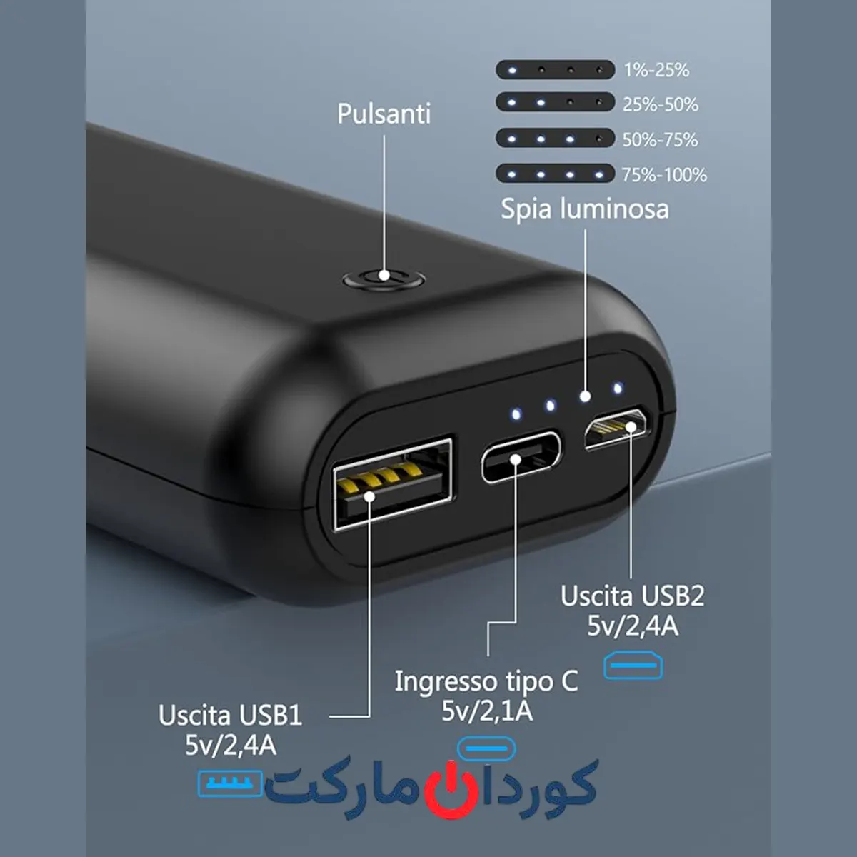 پاور بانک 10000 میلی آمپر مدل XHC-009 استوک - Image 2